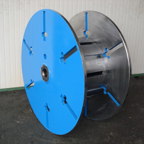 Collapsible spool massive flange