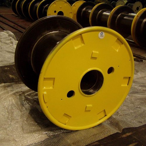 Double flat flange steel reel