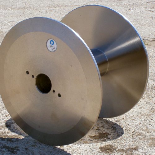 Large steel cable spools