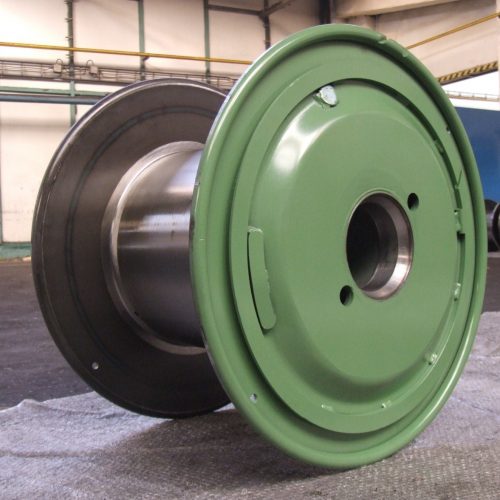 Metal reels, green color