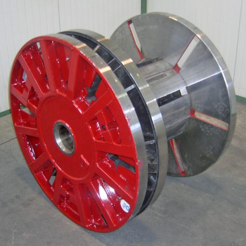 Red collapsible cable reel