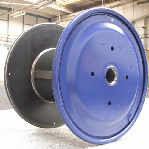 Steel cable reels with driving holes, 1250 mm flange