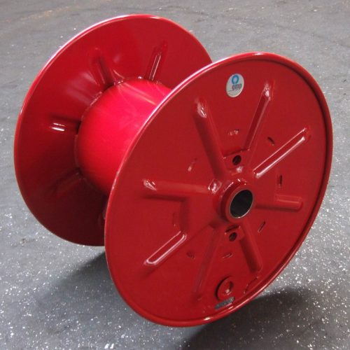 Steel reel 800 mm flange, red color