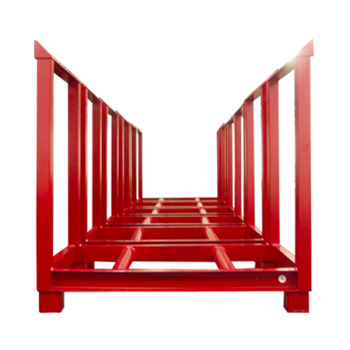 Red pallet for steel reels